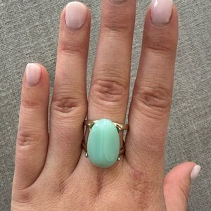Elegant Mint Green Stone Ring